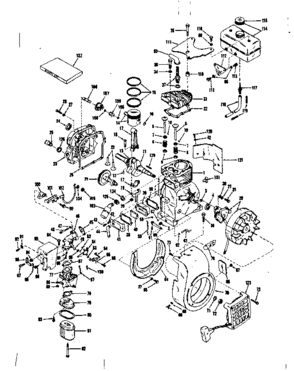 Basic Engine Diagram and Parts List for 14325251  Craftsman Engine
