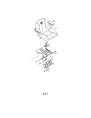 Seat Diagram and Parts List for 247270480  Craftsman Lawn Tractor