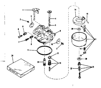 Carburetor No. 29993 (lmg-154) Diagram and Parts List for 143105101  Craftsman Engine