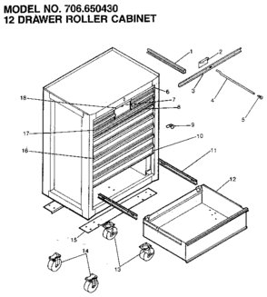 Part Location Diagram of M10017-SS Craftsman Tool chest lock set