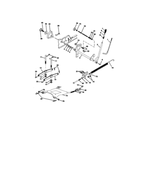 Lift Assembly Diagram and Parts List for 917272955  Craftsman Lawn Tractor