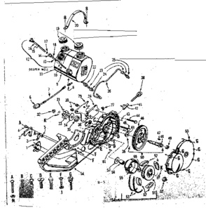 Main Frame Diagram and Parts List for 91760051  Craftsman Chainsaw