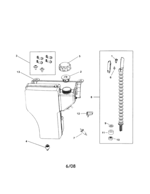 Rider Cooling System Diagram and Parts List for 13224607  Craftsman Lawn Tractor