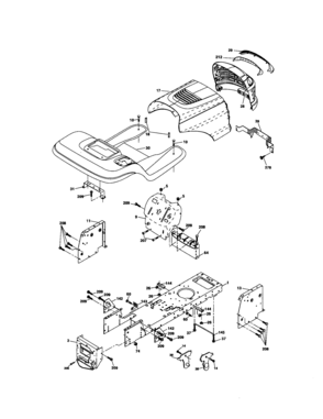 Chassis And Enclosures Diagram and Parts List for 917275371  Craftsman Lawn Tractor