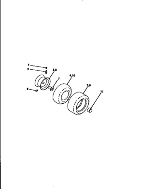 Wheels And Tires Diagram and Parts List for 917259547  Craftsman Lawn Tractor