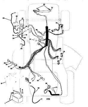 Electrical Diagram and Parts List for 917271010  Craftsman Lawn Tractor