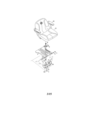 Seat Diagram and Parts List for 247204450  Craftsman Lawn Tractor