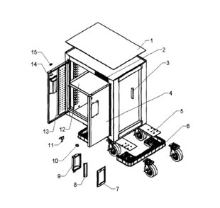 Tool Cabinet Diagram and Parts List for 706466360  Craftsman Tool Stand & Cart