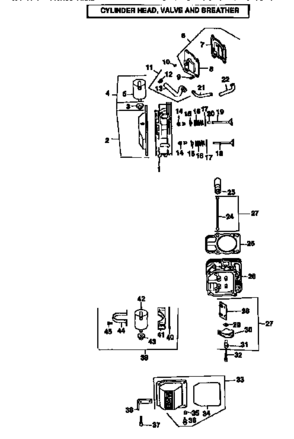 Engine Cv22s-67515 (71,501) Diagram and Parts List for 917251370  Craftsman Lawn Tractor
