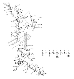 Steering And Front Axle Diagram and Parts List for 917255742  Craftsman Lawn Tractor