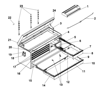 Part Location Diagram of 19026-EGE Craftsman Lockbar