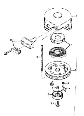 Rewind Starter No. 590449 Diagram and Parts List for 143575032  Craftsman Engine
