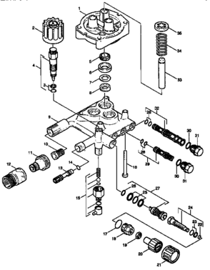 Pump Diagram and Parts List for 559741720  Craftsman Pressure Washer