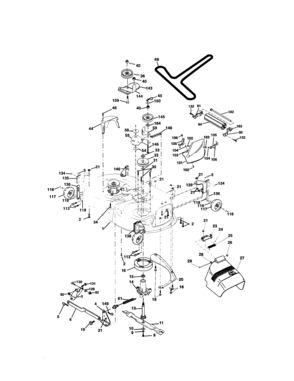 Mower Deck Diagram and Parts List for 917273643  Craftsman Lawn Tractor