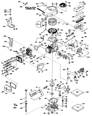 Replacement Parts Diagram and Parts List for 143426142  Craftsman Engine