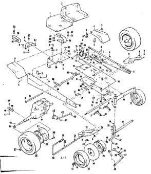Part Location Diagram of 60396 Craftsman Lawn tractor tire, rear
