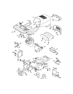 Chassis And Enclosures Diagram and Parts List for 917273611  Craftsman Lawn Tractor