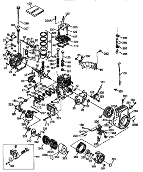 Replacement Parts Diagram and Parts List for 143959003  Craftsman Engine