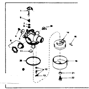 Replacement Parts Diagram and Parts List for 143394012  Craftsman Engine