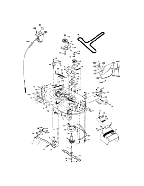 Mower Deck Diagram and Parts List for 917273491  Craftsman Lawn Tractor