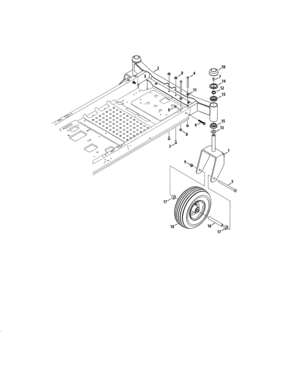 Wheel Assembly Diagram and Parts List for 247204220  Craftsman Engine