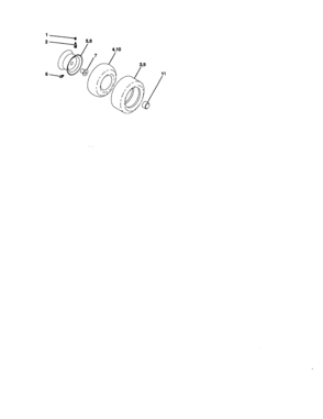 Wheels And Tires Diagram and Parts List for 917279951  Craftsman Lawn Tractor