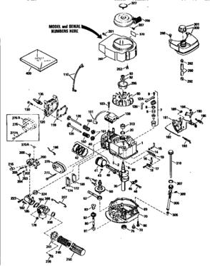 Replacement Parts Diagram and Parts List for 143944014  Craftsman Engine