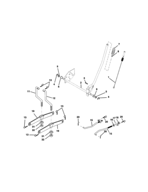 Lift Assembly Diagram and Parts List for 917271660  Craftsman Lawn Tractor