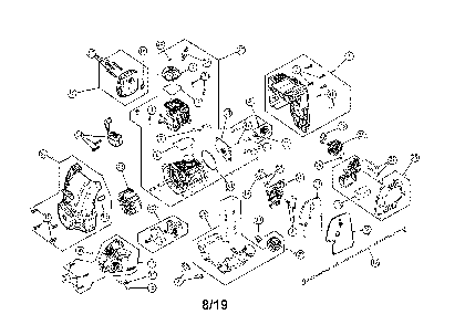 Engine assembly Diagram and Parts List for CMXGTAMD29SS  Craftsman Trimmer