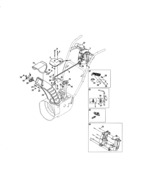 Chute Diagram and Parts List for 247886941  Craftsman Snow Blower