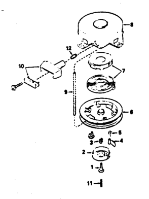 Rewind Starter No. 590420a Diagram and Parts List for 143371012  Craftsman Engine