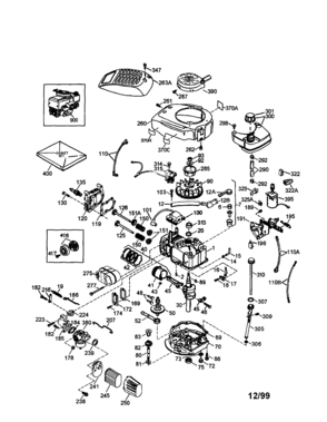 Engine Parts Diagram and Parts List for 143006504  Craftsman Engine