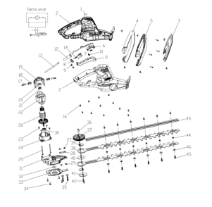 Trimmer Assy Diagram and Parts List for 172797740  Craftsman Trimmer
