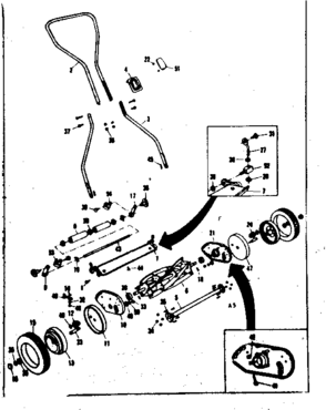 Replacement Parts Diagram and Parts List for 53681267  Craftsman Lawn Mower