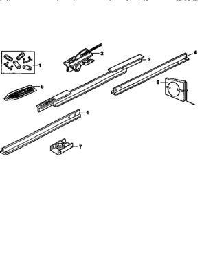 Rail Assembly Diagram and Parts List for 13953661SRT1  Craftsman Garage Door Opener