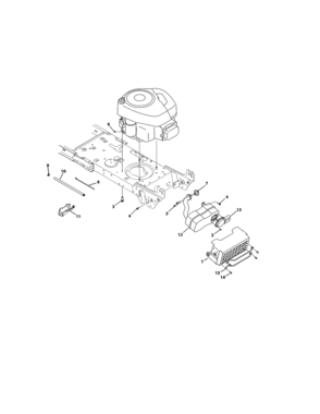 Engine/muffler Diagram and Parts List for 247203742  Craftsman Lawn Tractor