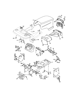 Chassis And Enclosures Diagram and Parts List for 917272264  Craftsman Lawn Tractor
