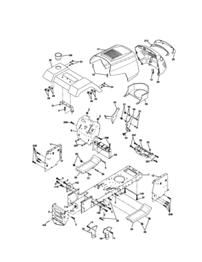 Chassis And Enclosures Diagram and Parts List for 917279951  Craftsman Lawn Tractor