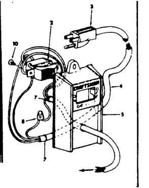 Switch Box Housing Diagram and Parts List for 11329952  Craftsman Power Motor