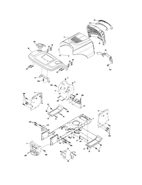 Chassis And Enclosures Diagram and Parts List for 917276400  Craftsman Lawn Tractor