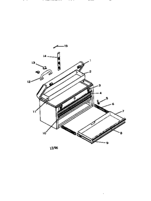 Unit Parts Diagram and Parts List for 706653951  Craftsman Tool Stand & Cart