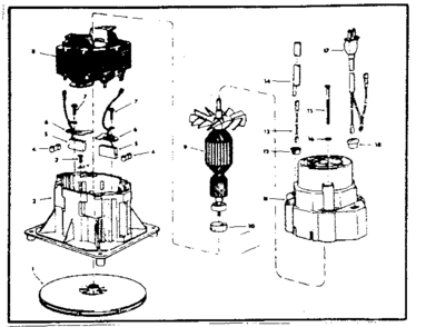 Motor Nos. 73190 & 73333 Diagram and Parts List for 113178770  Craftsman Filters & Accessories