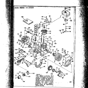 Replacement Parts Diagram and Parts List for 143654252  Craftsman Engine