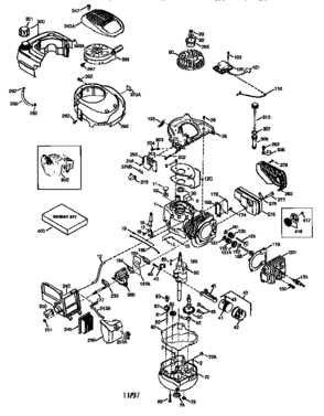 Replacement Parts Diagram and Parts List for 143976008  Craftsman Engine