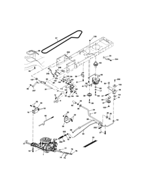 Ground Drive Diagram and Parts List for 917273664  Craftsman Lawn Tractor