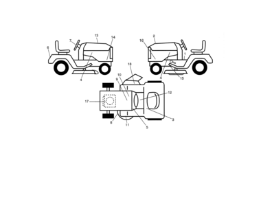 Decals Diagram and Parts List for 917204092  Craftsman Lawn Tractor