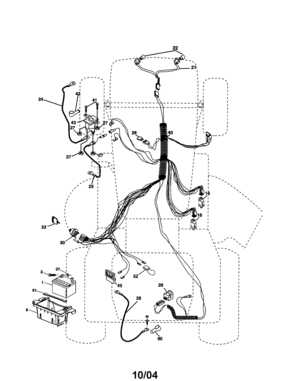 Electrical Diagram and Parts List for 917277442  Craftsman Lawn Tractor