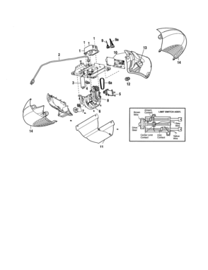 Motor Unit Assembly Diagram and Parts List for 13953902D  Craftsman Garage Door Opener