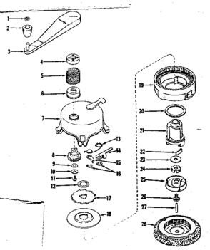 Ratchet Self Stater No. 29711 Diagram and Parts List for 14365250  Craftsman Engine