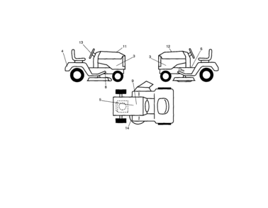 Decals Diagram and Parts List for 917288342  Craftsman Lawn Tractor